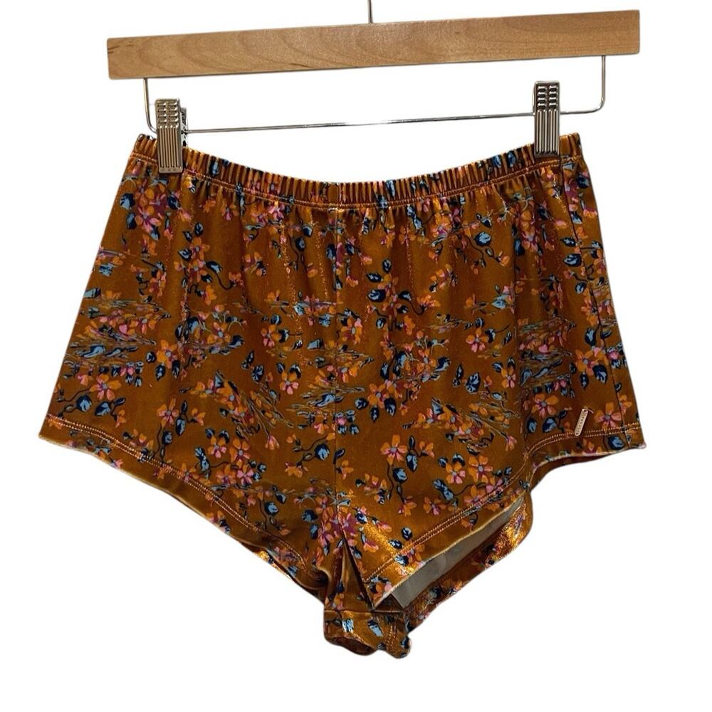 Savage X Fenty Psychedelic Velvet Sleep Shorts Women's Medium Floral Boho